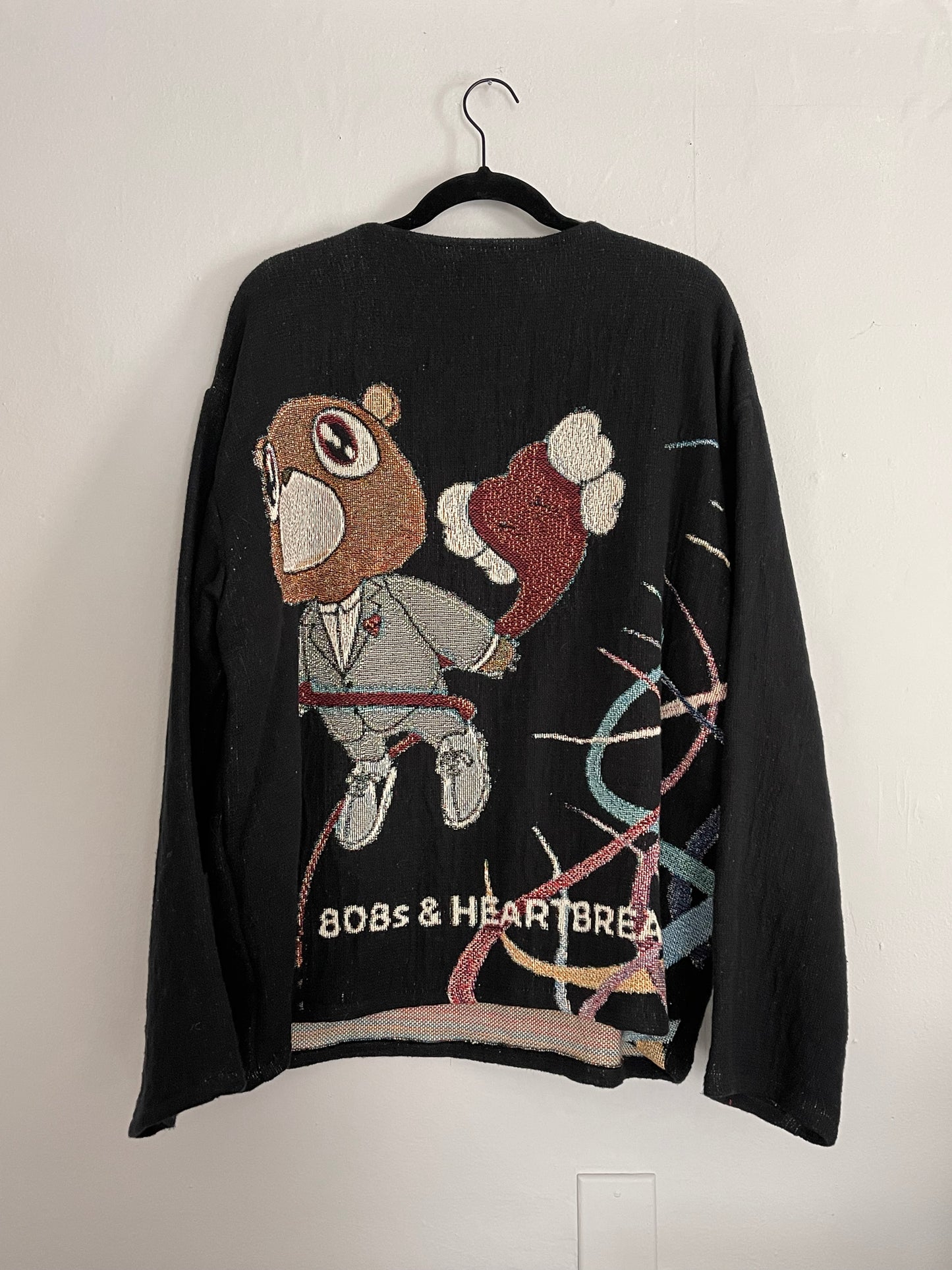 808s and heart breaks tapestry sweater